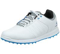 Skechers Pivot Spikeless Golf Shoe, Zapatos Hombre, Gris/Verde limón, 45.5 EU