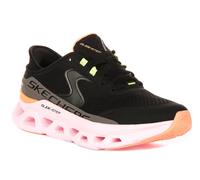 Skechers Planear Paso Altu Deportivo Vegano Cordones Zapatillas Negras Multi 3 -