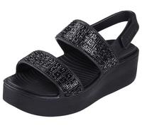 Skechers Platform Sandal, Sandalias con cuña Mujer, Negro, 36 EU