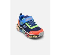 Skechers Play Scene, Zapatillas, Navy & Blue Textile/Lime & Red Synthetic/Mu, 21 EU