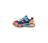 Skechers Play Scene, Zapatillas, Navy & Blue Textile/Lime & Red Synthetic/Mu, 23 EU