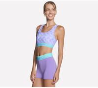 Skechers Printed Pace Bra en Verdeazulado/Morado, talla Media