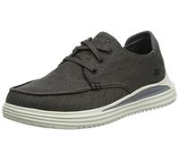 Skechers PROVEN FORENZO, Mocasín plano para Hombre, Black Washed Canvas, 44 EU