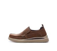 Skechers Proven Relander, Zapatillas Hombre, Dark Brown Leather, 46 EU