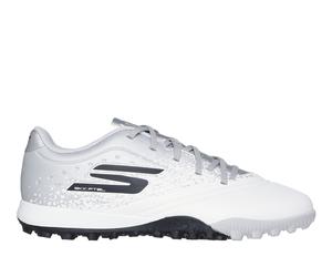 Skechers Razor 1.5 Jr Youth TF en Blanco/Plata, talla 37.5