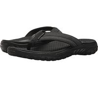 Skechers REGGAE COBANO, Chanclas para Hombre, Black Leather, 46 EU