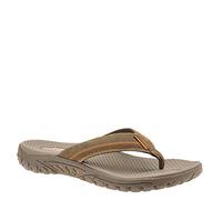 Skechers REGGAE COBANO, Chanclas para Hombre, Brown Leather, 48.5 EU