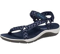 Skechers REGGAE CUP MY BESTIE, Sandalia para Mujer, Navy Knit/ Tpu, 38 EU