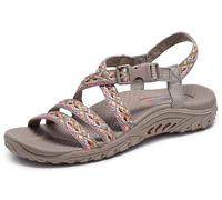 Skechers Reggae-Dream Weaver - Sandalias para mujer, Gris Topo Multi (Taupe Multi), 38 EU