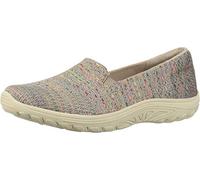 Skechers Reggae Fest-Mimbre-Diseño de Punto Doble Gore Slip on (sauces), Mocasín Plano Mujer, Gris Topo, 36.5 EU