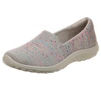 Skechers Reggae Fest-Mimbre-Diseño de Punto Doble Gore Slip on (sauces), Mocasín Plano Mujer, Gris Topo, 36.5 EU