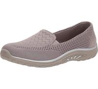 Skechers Reggae Fest-Willows Mocasines Planos de Piel para Mujer, Gris Topo Oscuro, 36.5 EU