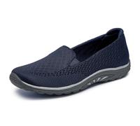 Skechers Reggae Fest - Willows Vibe Mocasín planoMujer | Moderno, cómodo, casual, ajuste relajado, espuma viscoelástica refrigerada por aire, lavable a máquina, vegano
