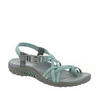 Skechers Reggae-Irie Mon, Sandalias Deportivas Mujer, Gris/Aqua, 37 EU