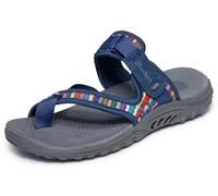 Skechers Reggae - Sandalias Mad Swag - Toe Thong Woven, Mujer, Azul Navy, 37.5 EU