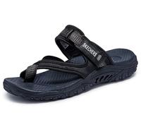 Skechers Reggae-Seize The Day-Toe Thong Sandal, Chanclas Mujer, Black, 37.5 EU