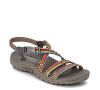 Skechers Reggae-Sew Me-Boho - Sandalia tejida con tiras para mujer, Gris Topo Multi (Taupe Multi), 35.5 EU