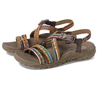 Skechers Reggae-Sew Me-Boho - Sandalia tejida con tiras para mujer, Gris Topo Multi (Taupe Multi), 39.5 EU