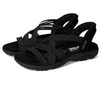 Skechers Reggae Slim para mujer, simplemente elásticas, sin cordones manos libres, Negro/Negro, 35 EU