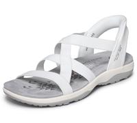 Skechers Reggae Slim - Sandalia elástica con manos libres, Blanco Opulento Jardín, 41 EU