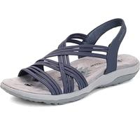 Skechers Reggae Slim Simply Stretch Sandalia para mujer, marino, 36 EU