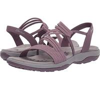 Skechers REGGAE SLIM SKECH APPEAL, Sandalias de Punta Descubierta para Mujer, Plum Gore, 37 EU