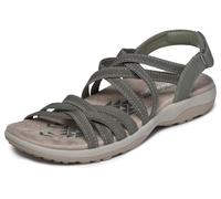 Skechers Reggae Slim Summer Getaway - Sandalias Planas para Mujer, Color Oliva, Talla 7