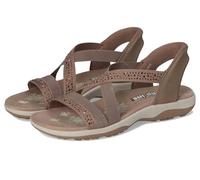 Skechers Reggae Slim-Summer Sparkle Sandalia para mujer, Moca, 41 EU