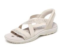 Skechers Reggae Slim-Summer Sparkle - Sandalias para mujer, Natural, 38 EU
