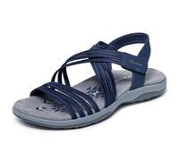 Skechers Reggae Slim-Sunnyside 2.0 - Sandalias deportivas para mujer, Azul marino, 36 EU