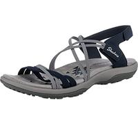 Skechers REGGAE SLIM TAKES TWO, Sandalias Mujer, Azul (Navy Gore/ Durabuck/ White Trim), 39 EU