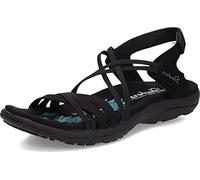 Skechers Reggae Slim-Takes Two, Sandalias Planas Mujer, Negro, 39 EU