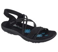 Skechers Reggae Slim-Toma Dos, Sandalias Planas Mujer, Negro y Blanco, 42 EU