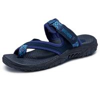 Skechers Reggae Zig Swag, Chanclas Mujer, Blue/Marine, 38 EU