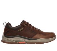 Skechers BENAGO HOMBRE, Zapatillas para Hombre, Dark Brown Waterproof Leather, 41.5 EU