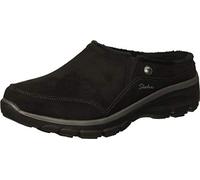 Skechers Relaxed Fit: Easy Going-Latte Suede Fur Slip-on Clogs with Air Cooled Insole, Mule Mujer, Negro, 37 EU