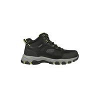 Skechers SELMEN MELANO, Botas para senderismo para Hombre, Black Leather W/ Synthetic & Mesh, 40 EU