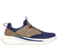 Skechers Relaxed Fit: Slade - Breyer en Navy/Marrón Bronceado, talla 39.5, Vegan