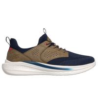 Skechers Relaxed Fit: Slade - Breyer en Navy/Marrón Bronceado, talla 41, Vegan