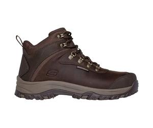 Skechers Relment Lennox - Botines para hombre, Piel sintética de cacao, 45 EU
