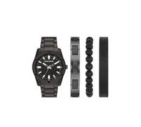 Skechers Reloj Analógico para Hombres de Cuarzo con Correa en Acero aleado SR9078, 45 mm, Carbón