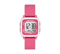 Skechers Reloj digital deportivo de silicona para mujer, Holmby Rosa Brillante, Digital para mujer