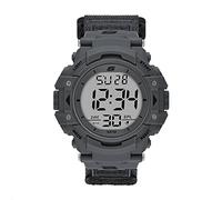 Skechers Reloj para Hombre Keats, movimiento digital, caja de poliuretano gris de 55MM con correa de poliuretano, SR1147