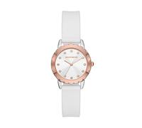 Skechers Reloj para mujer Anaheim, movimiento de tres manecillas, caja de aleación plateada de 30 mm con correa de silicona, SR6235