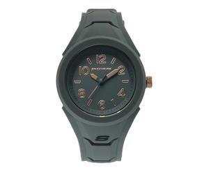Skechers Reloj para mujer Gift Sets, movimiento de tres manecillas, caja de silicona gris de 38 mm con correa de silicona, SR9059