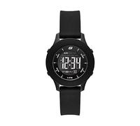 Skechers Reloj para mujer Rosencrans, movimiento digital, caja de policarbonato negro de 37 mm con correa de silicona, SR6141