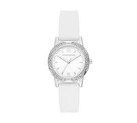 Skechers Reloj para mujer Vanowen, movimiento de tres manecillas, caja de aleación plateada de 32 mm con correa de silicona, SR6270