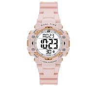 Skechers Reloj Rossmoor para mujer, movimiento digital, caja de poliuretano rosa de 38 mm con correa de poliuretano, SR2117
