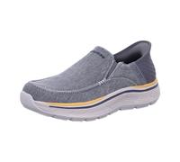 Skechers Remaxed Fenick - Zapatos sin Cordones para Hombre, Lona Lavada en Color carbón, 41 EU