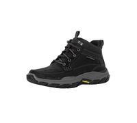 Skechers Respected Boswell, Botas Hombre, Black Leather W/ Synthetic, 42.5 EU